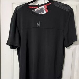 Spyder Active Men's Stretch Workout Jersey, Black, Size M